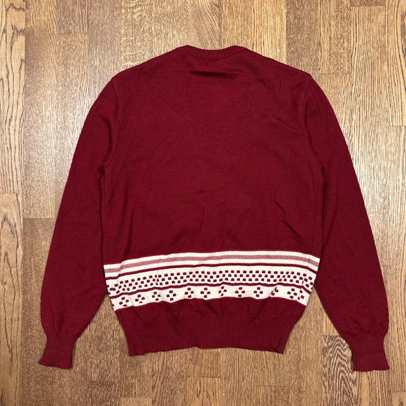 Vintage 90s Courreges Paris Wool Blend Logo Striped Cardigan Sweater Womens 0 - Picture 2 of 9